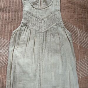 Prana Cream Textured Sleeveless Blouse